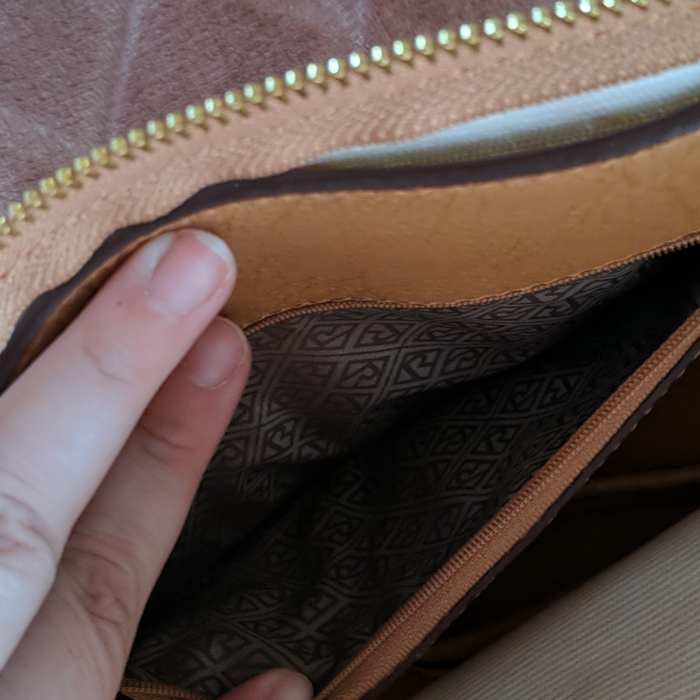 Relic By Fossil Orange Floral Too Handle Bag - image 5